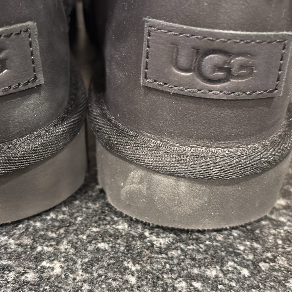 UGG Kristabelle Black Suede Boots, Lace Up Tassel size 7 - Picture 7 of 12